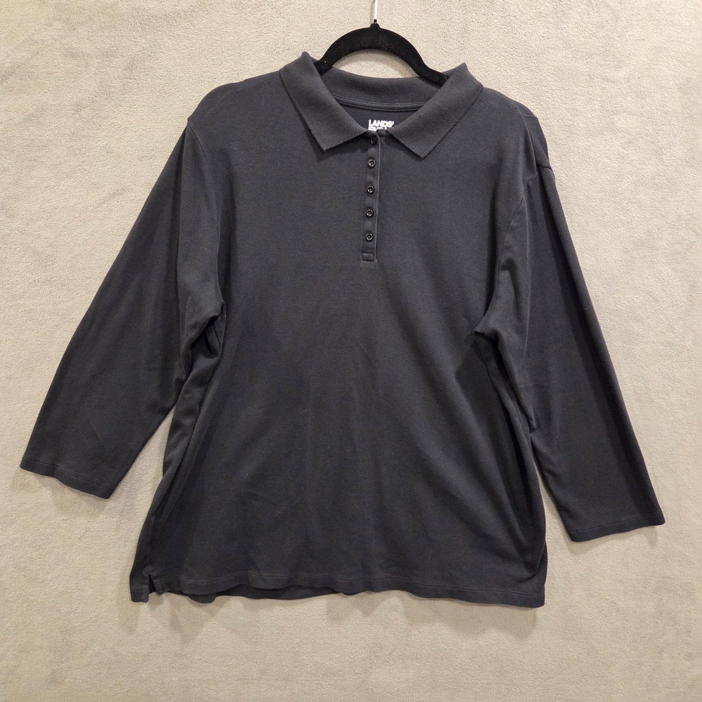 Lands' End Polo‎ Shirt Mens Size XLarge Casual Office Classic Academia Preppy